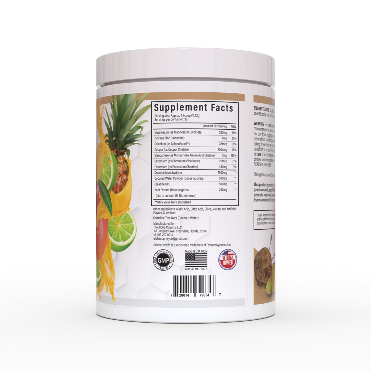 Alpha Country CREATINE & ELECTROLYTES | Strength, Performance & Hydration Supplement