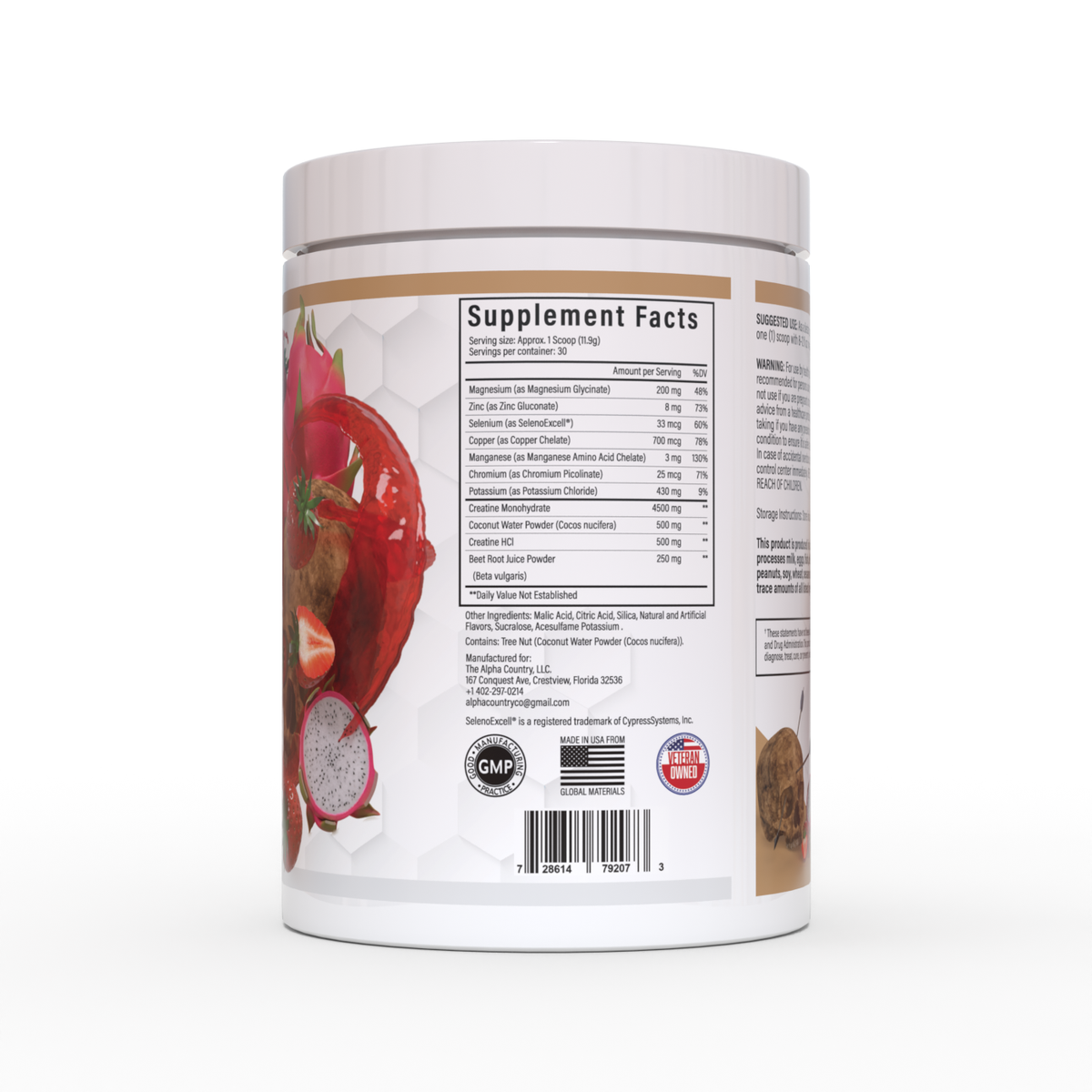 Alpha Country CREATINE & ELECTROLYTES | Strength, Performance & Hydration Supplement