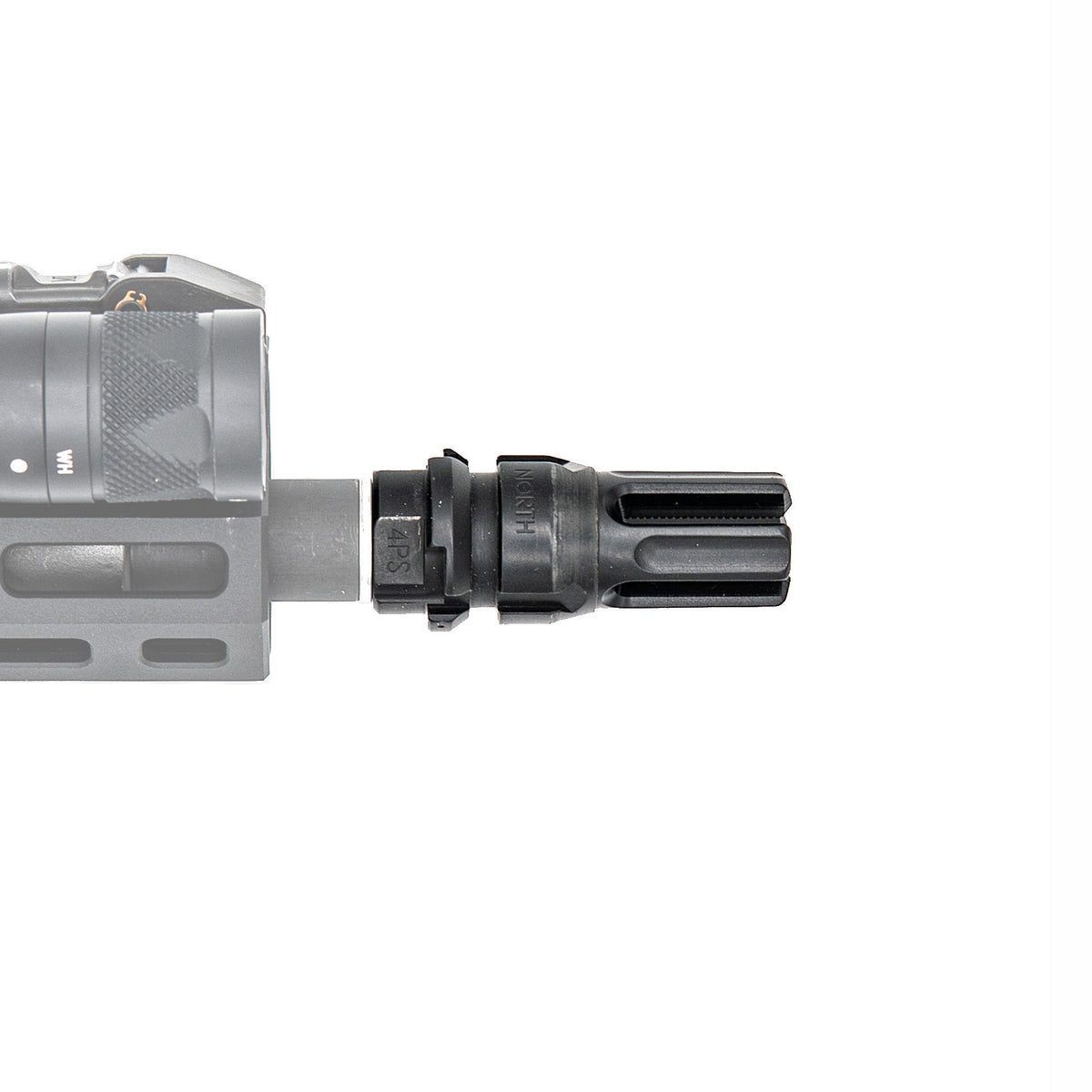 True North Concepts Muzzle Device, KeyMo Compatible, Flash Suppressor, 4-Prong, Short, 1/2-28, Cal 5.56