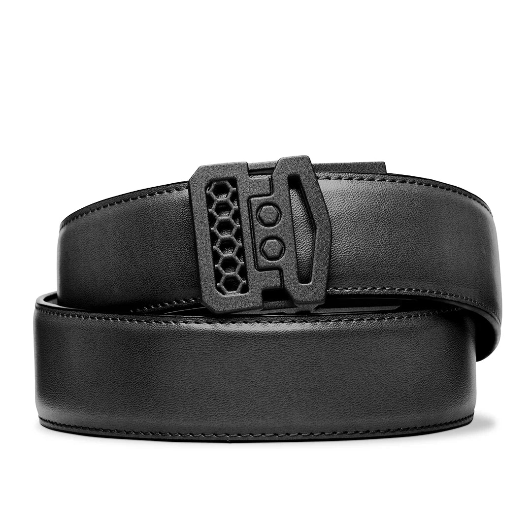 Kore Essentials Black Leather Gun Belt 1.5"
