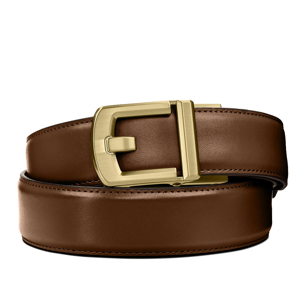 Kore Essentials Brown Leather Gun Belt 1.5"