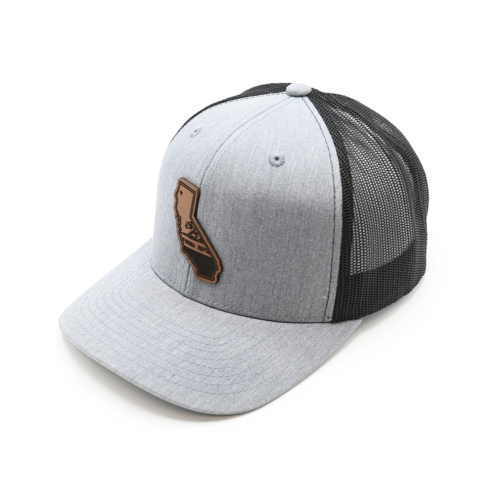 Shield Republic CA State Flag Leather Patch Hat