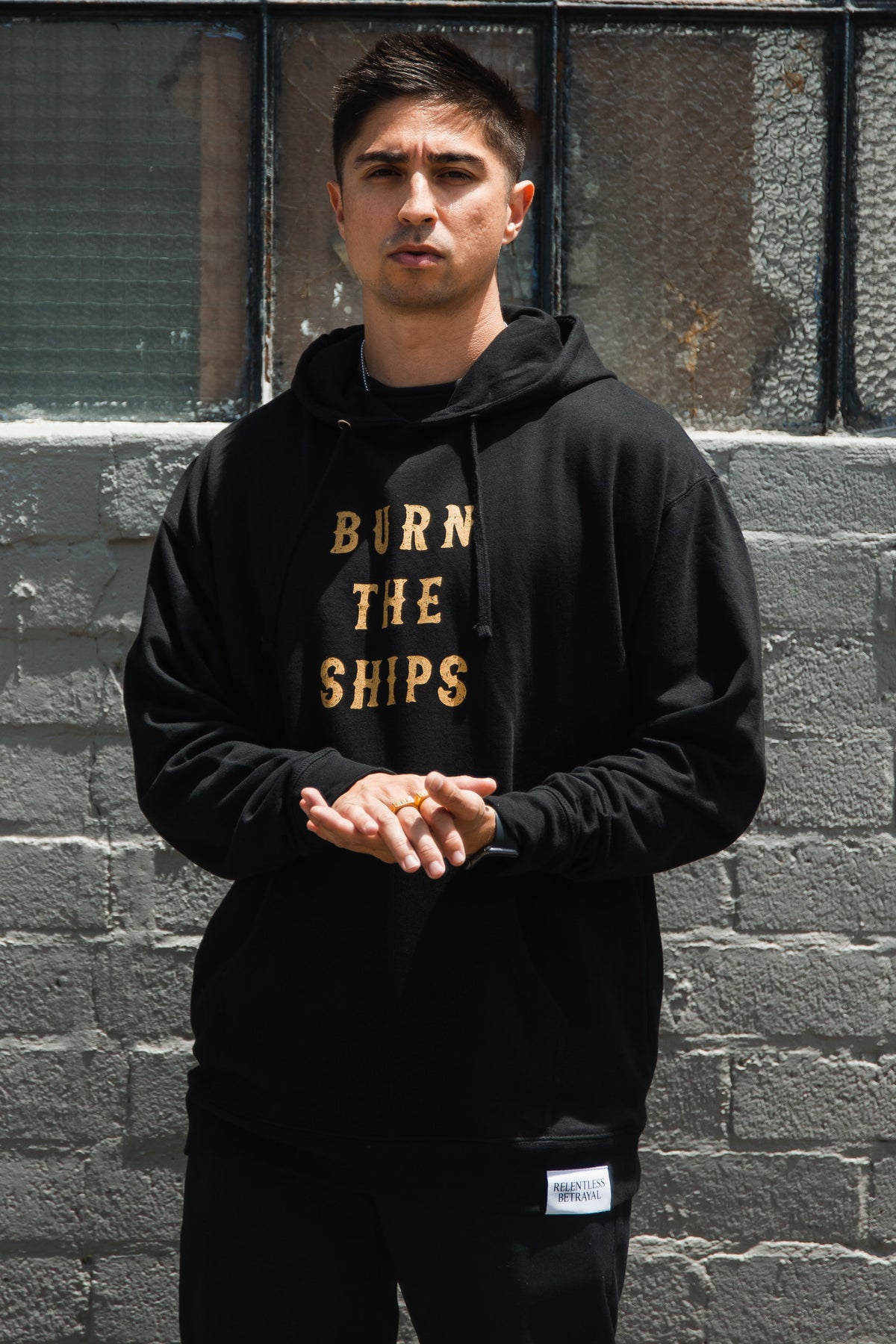 Burn The Ships Gold Foil Hoodie