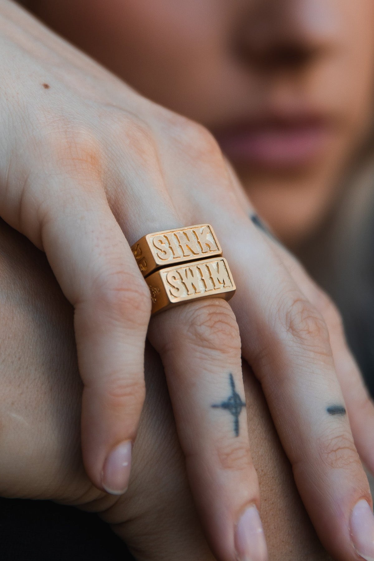 Relentless Betrayal Gold Sink or Swim Rings | Statement Ring