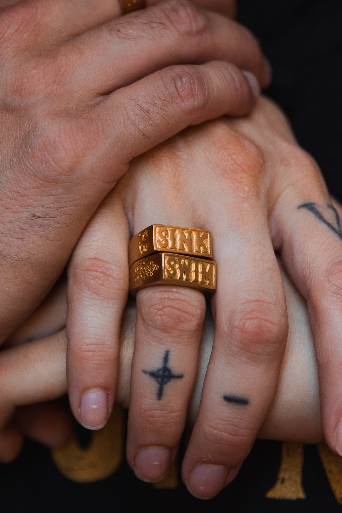 Relentless Betrayal Gold Sink or Swim Rings | Statement Ring