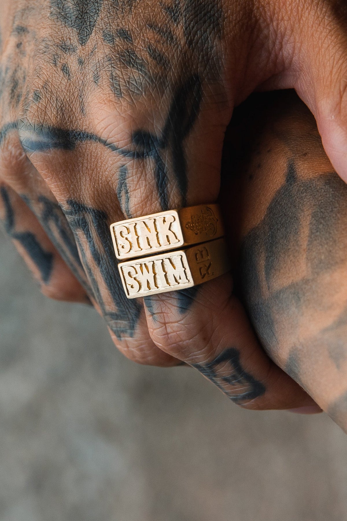 Relentless Betrayal Gold Sink or Swim Rings | Statement Ring