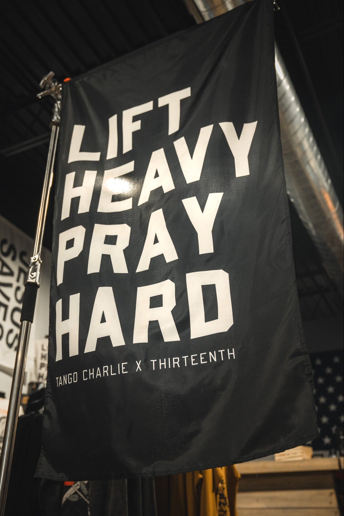 Lift heavy. Pray hard. - Black Flag