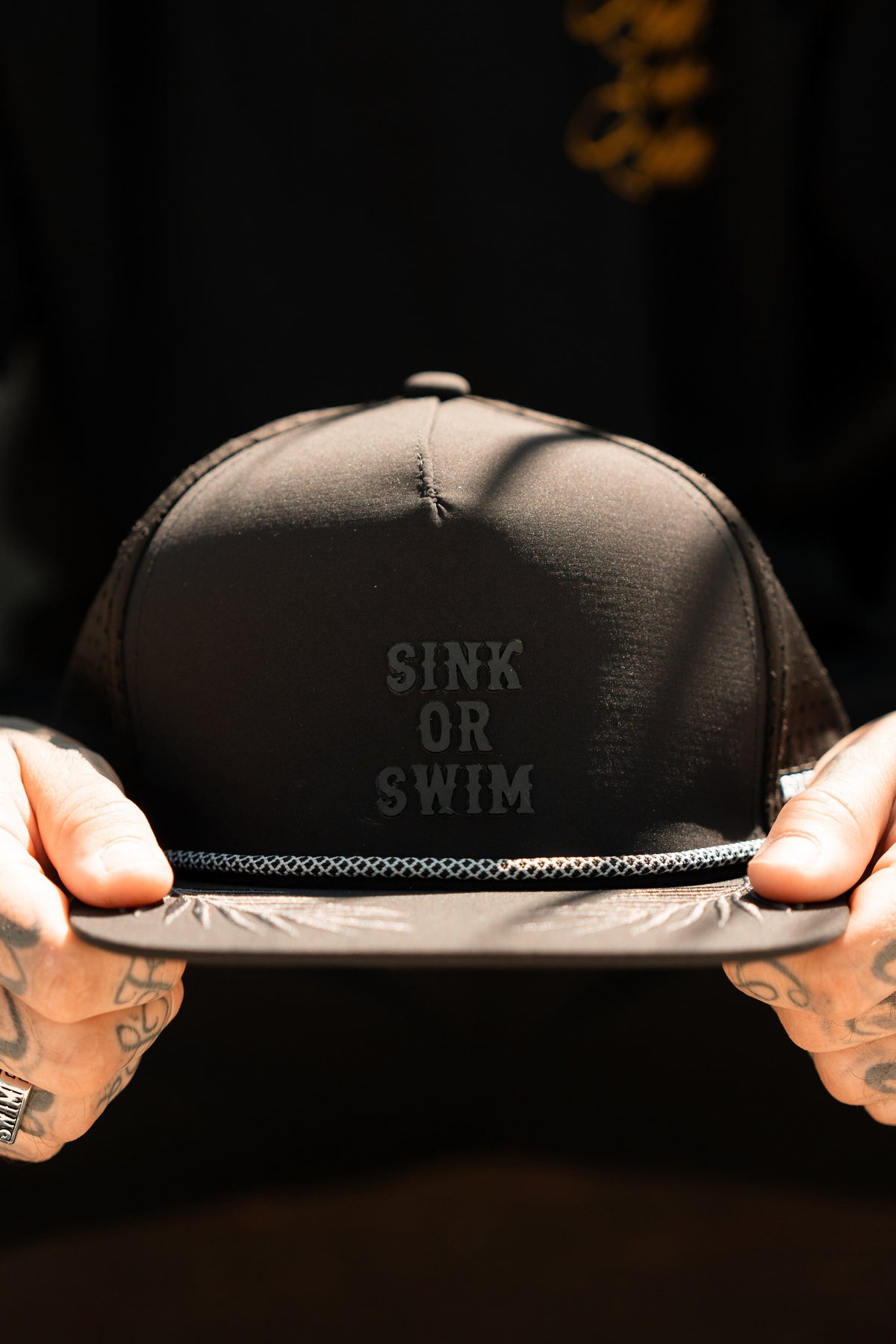 Sink Or Swim BLACKOUT PVC Snapback