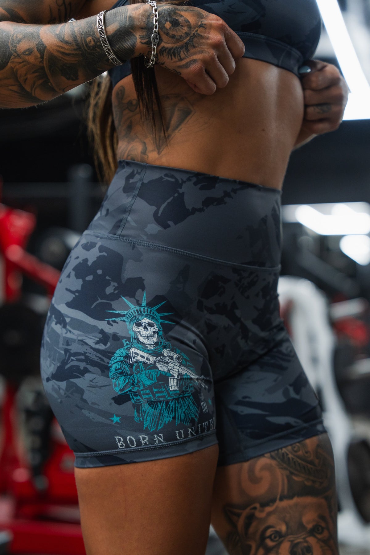 Women's High-Waisted Seamless Front Compression Training Shorts | Liberty or Death