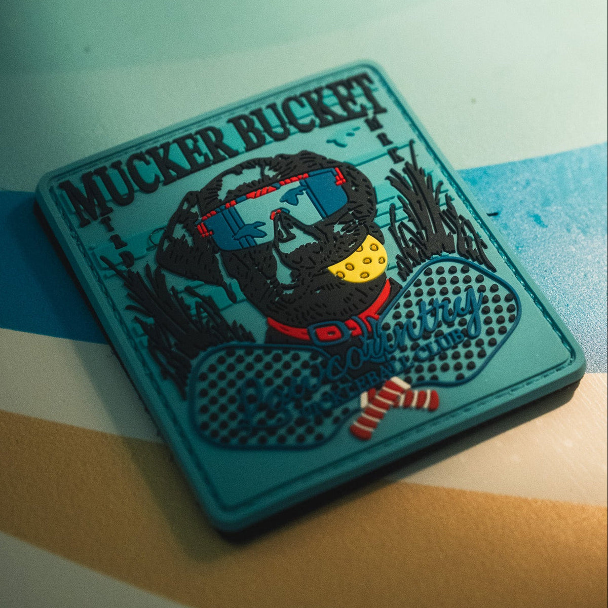 Mucker Bucket Pickleball Retriever PVC Patch | Dog & Pickleball Morale Patch