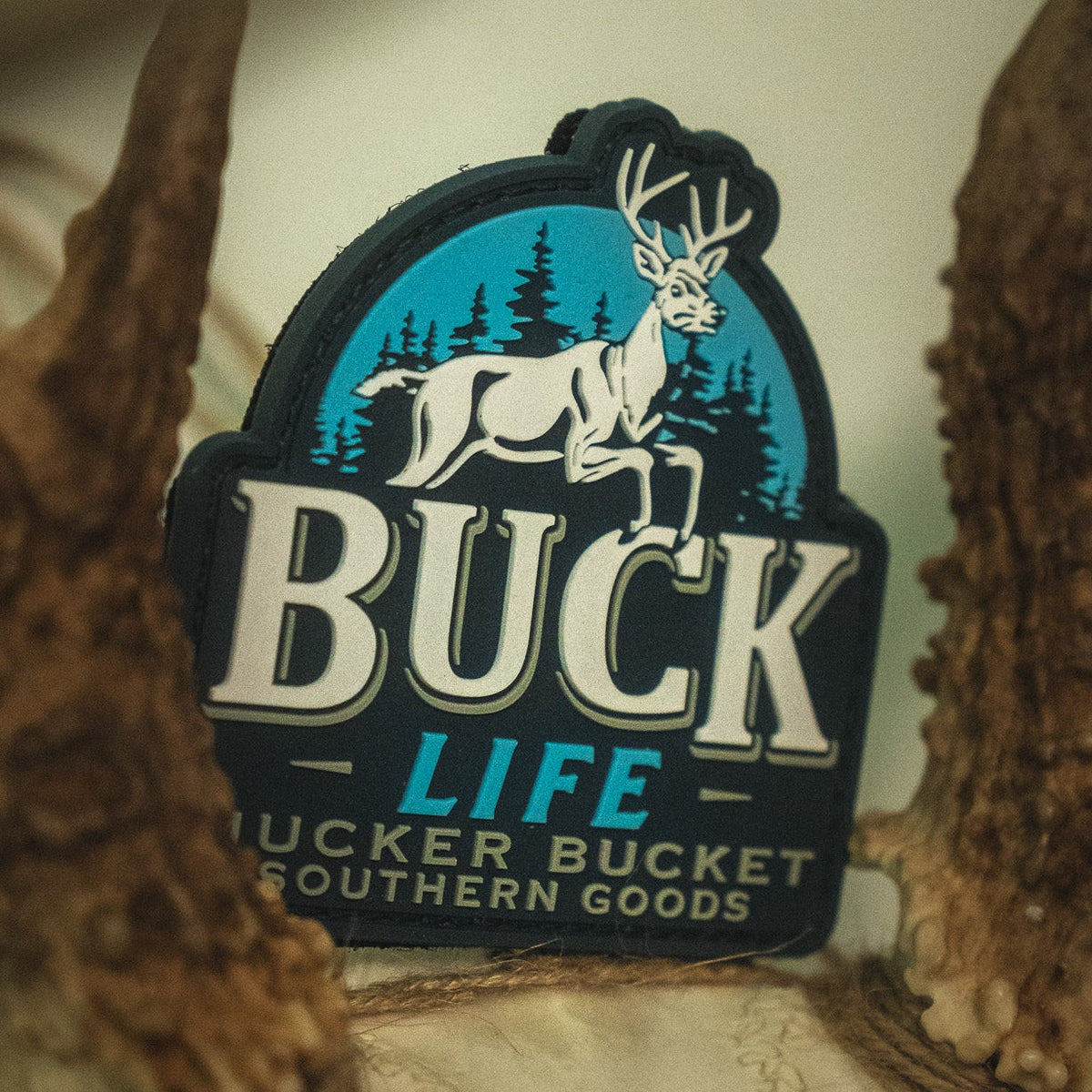 Mucker Bucket Buck Life PVC Patch | Deer Hunting Morale Patch