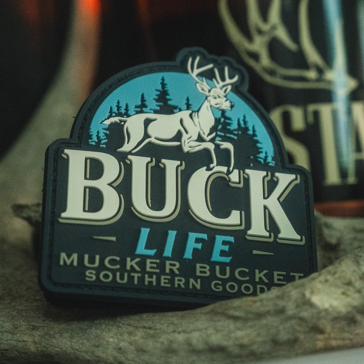Mucker Bucket Buck Life PVC Patch | Deer Hunting Morale Patch