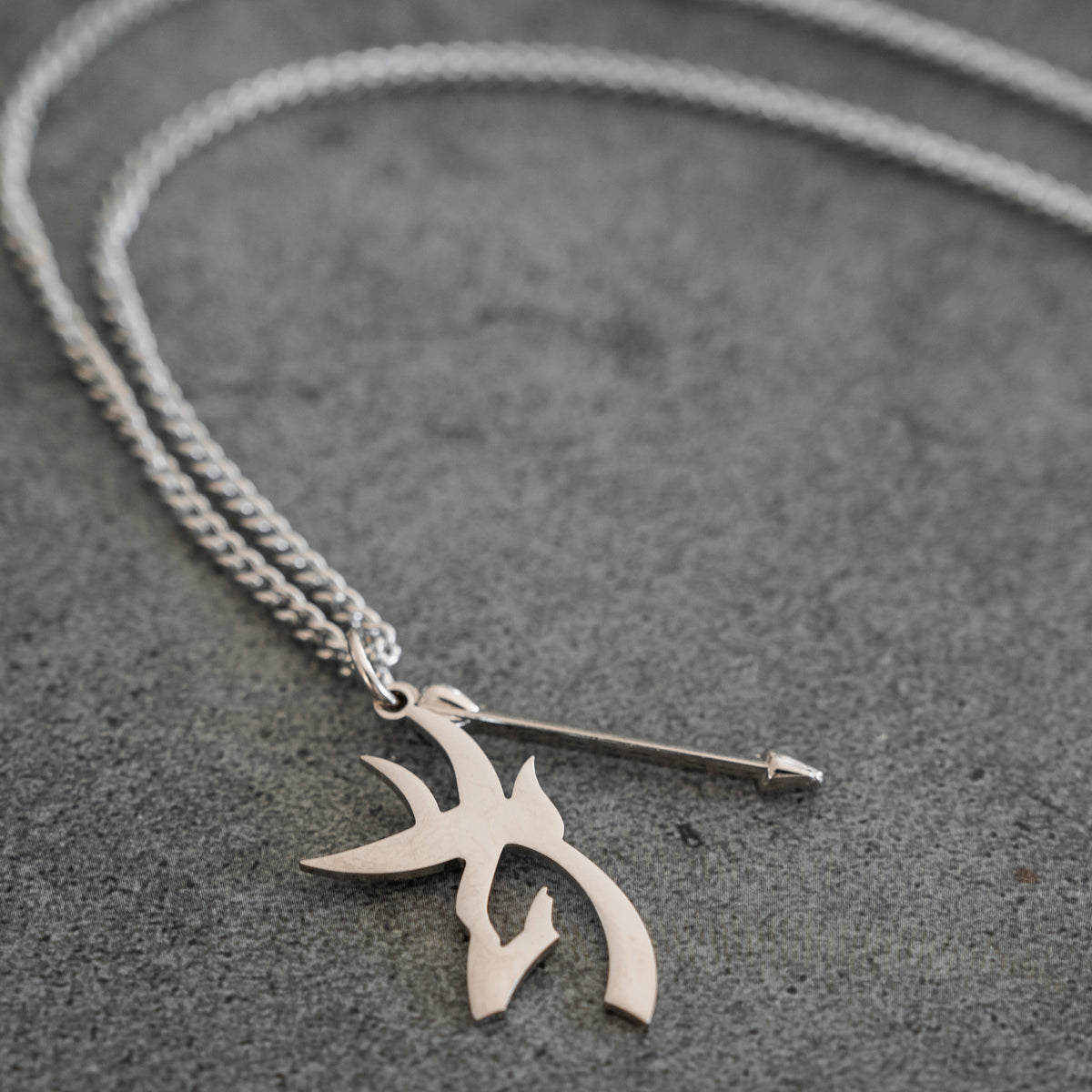 Mucker Bucket Big Buck Bow Hunter Stainless Steel Necklace | Hunting Pendant