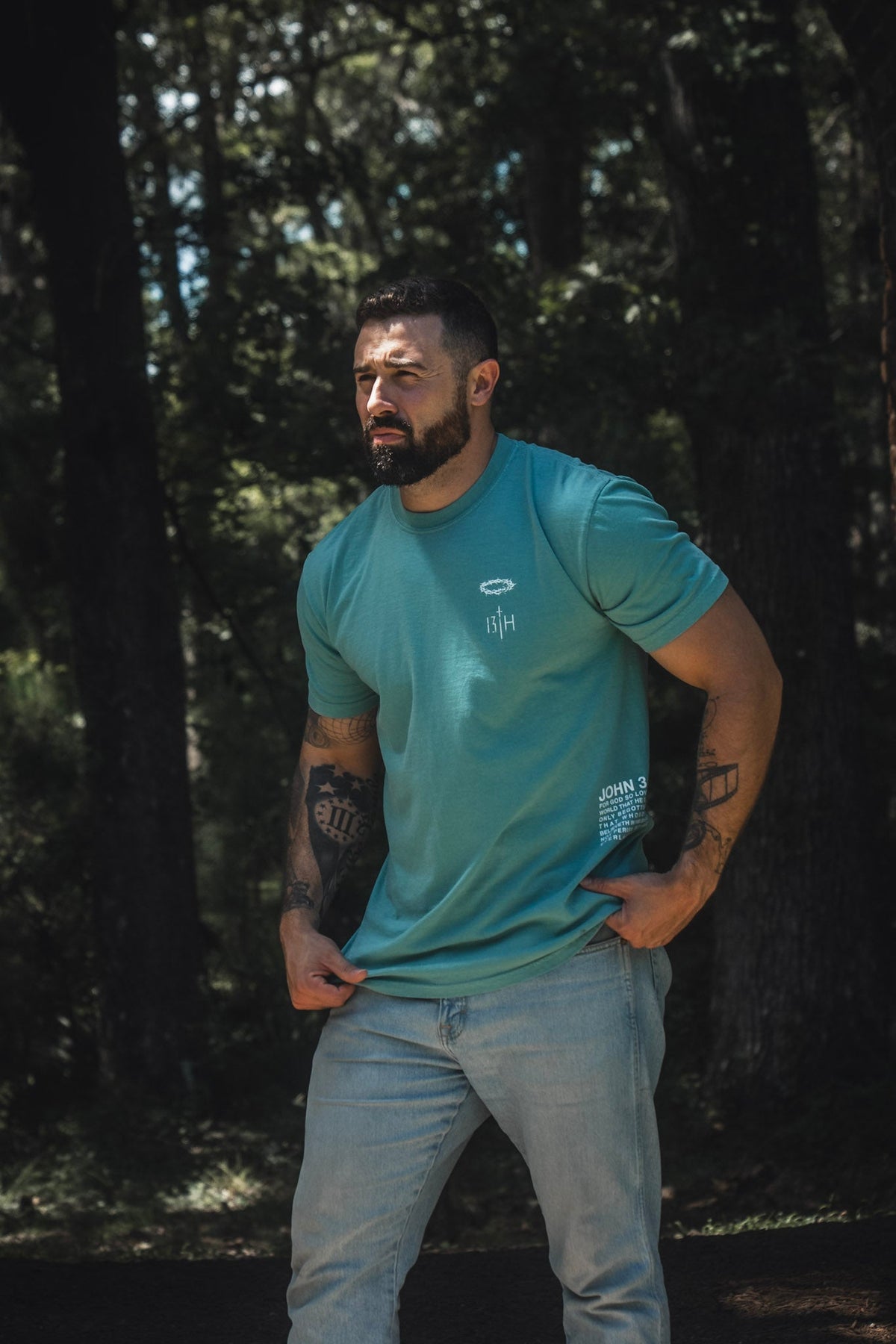 Jesus Saves Premium Tee - Seafoam