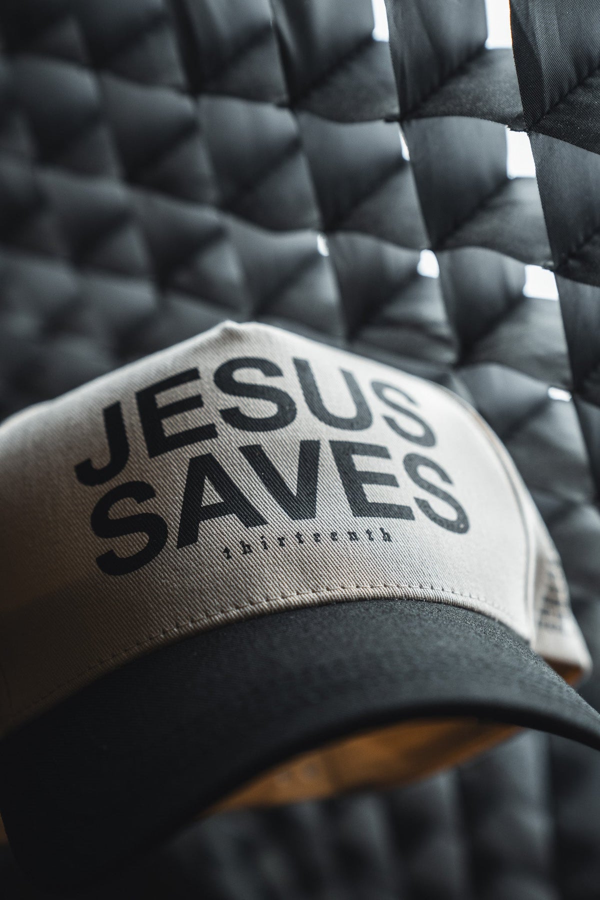 Jesus Saves Ivory and Black Snapback