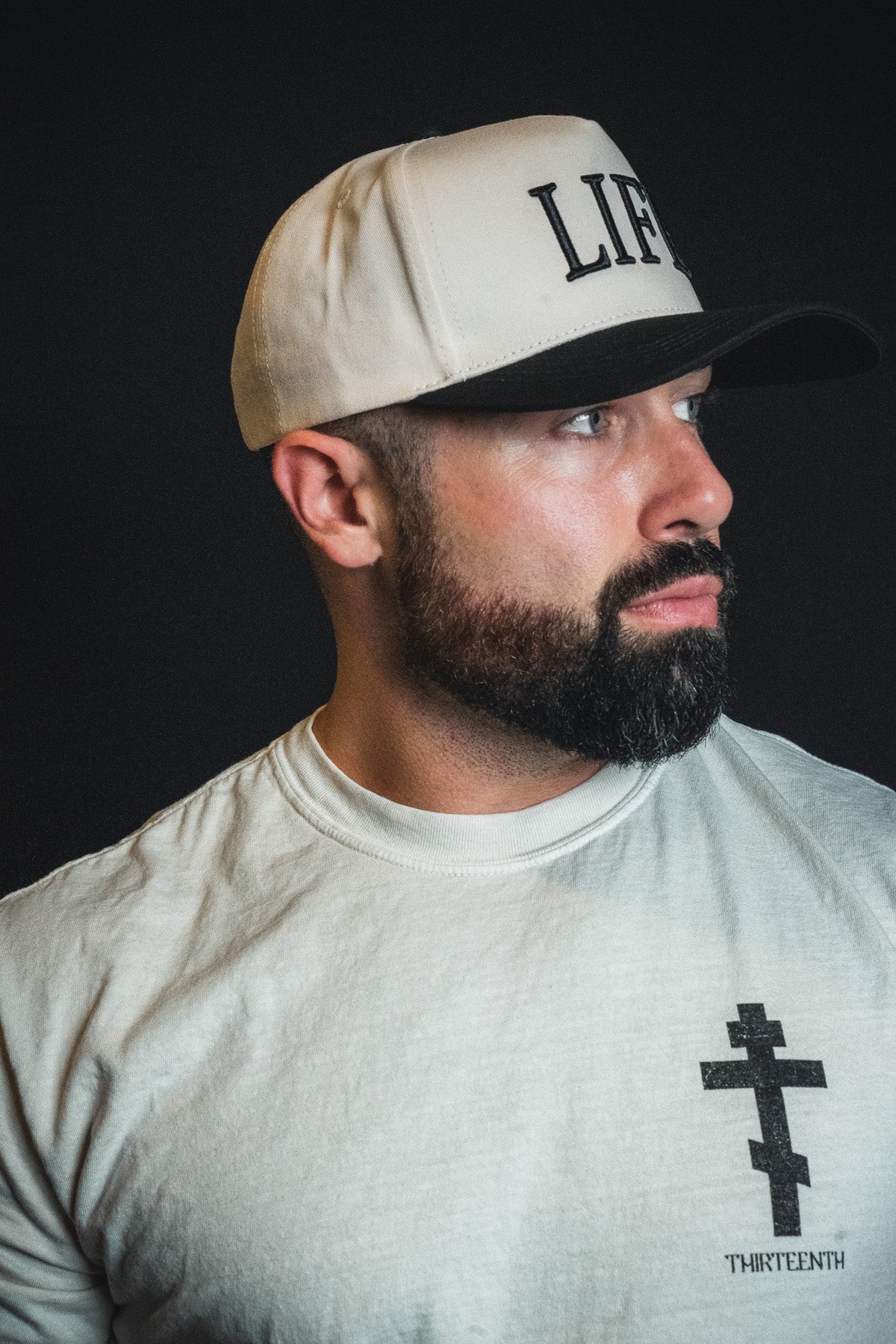 LIFE - Ivory and Black Snapback