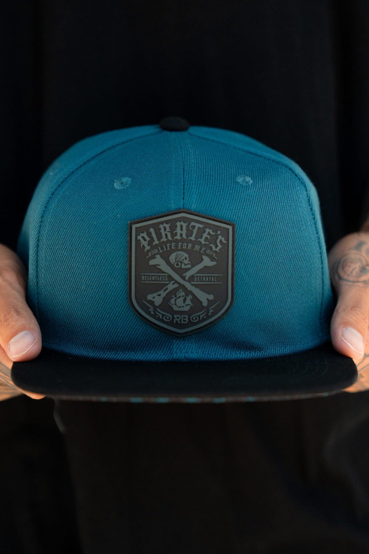 Pirate's Life Teal Snapback
