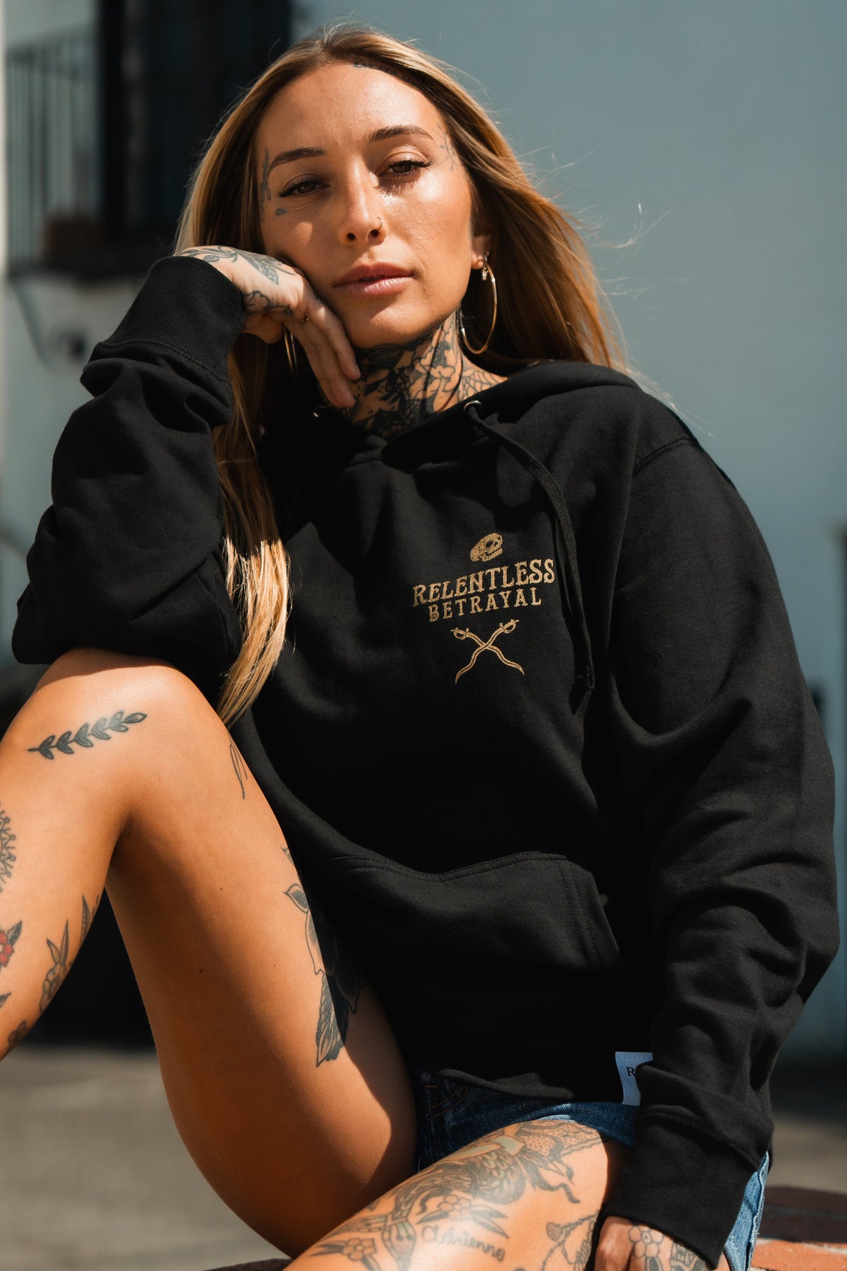 Loose Lips Sink Ships Gold Foil Hoodie