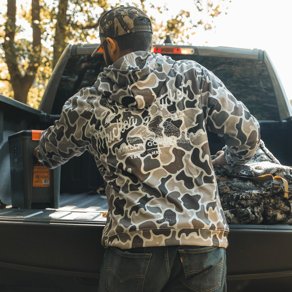 Wood Ducks Premium Athletic Duck Camo Hoodie