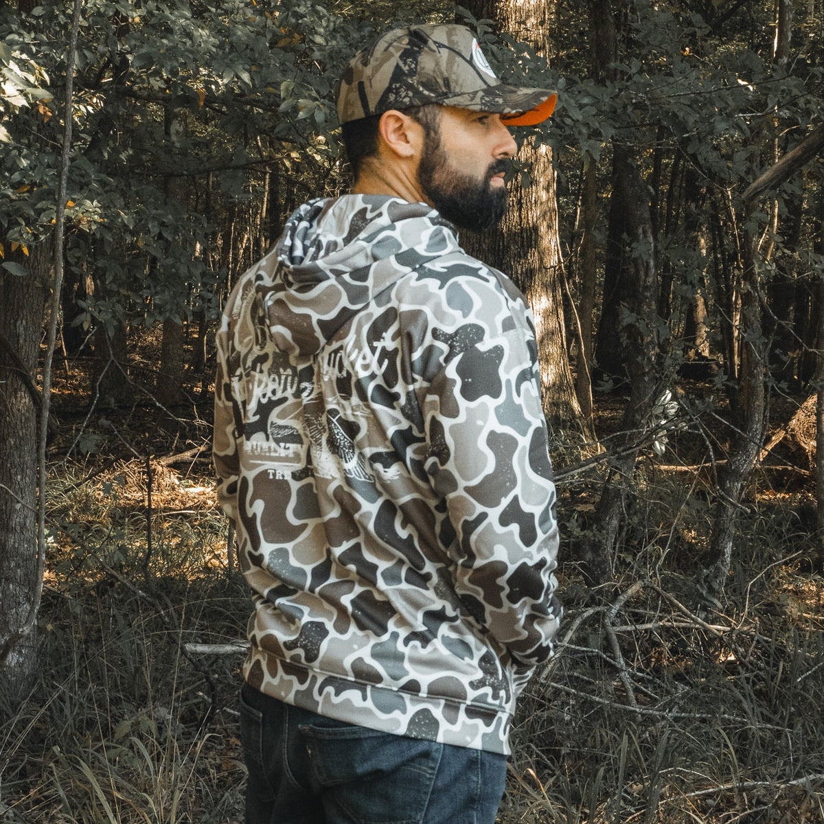 Wood Ducks Premium Athletic Duck Camo Hoodie