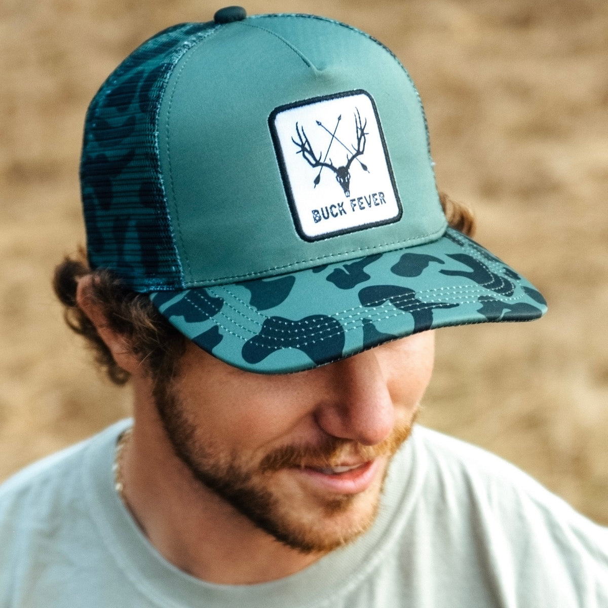 Mucker Bucket Buck Fever Camo Trucker Bucket Hat | Deer Hunting Hat