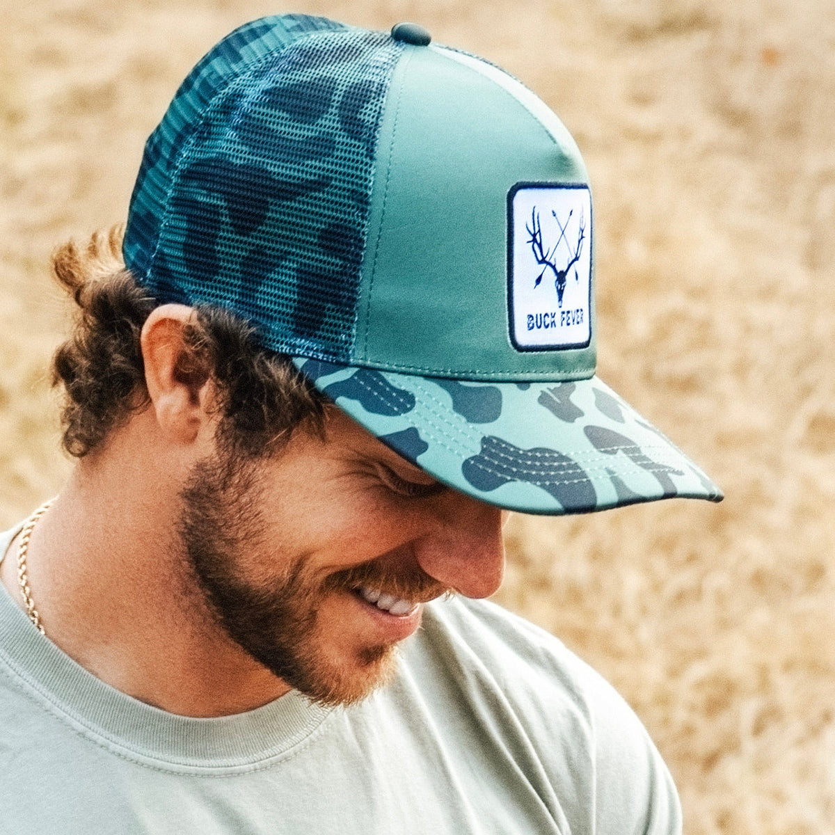 Mucker Bucket Buck Fever Camo Trucker Bucket Hat | Deer Hunting Hat