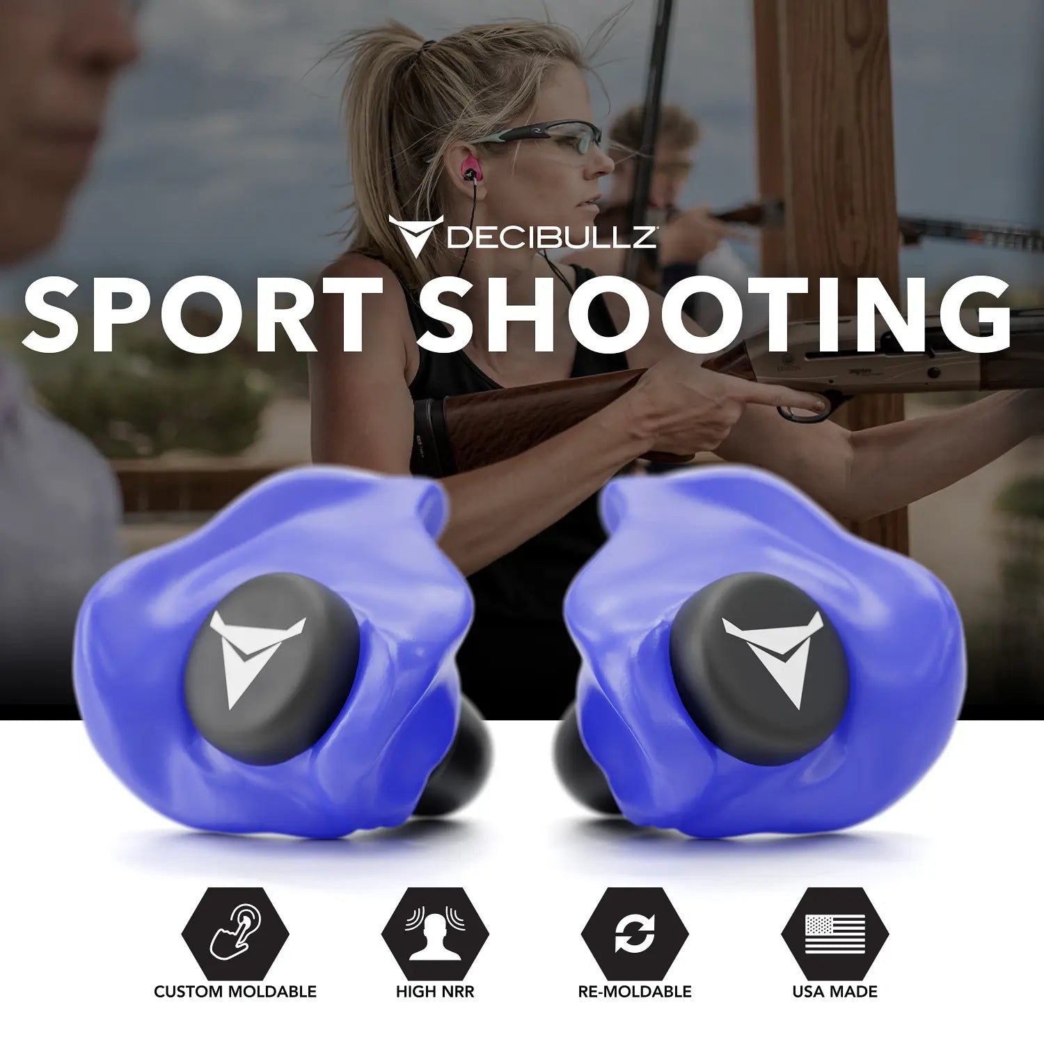 Decibullz Custom Molded Earplugs 31dB NRR