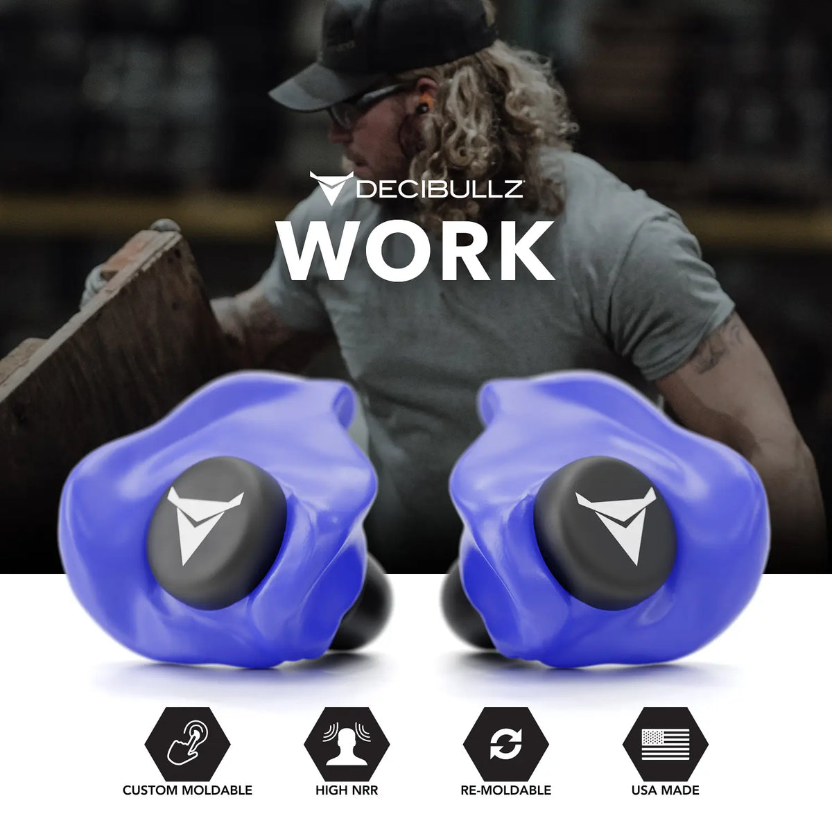 Decibullz Custom Molded Earplugs 31dB NRR