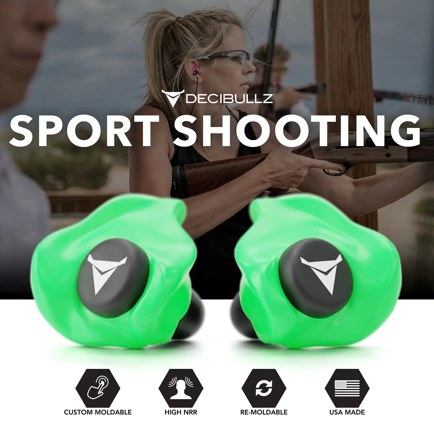 Decibullz Custom Molded Earplugs 31dB NRR