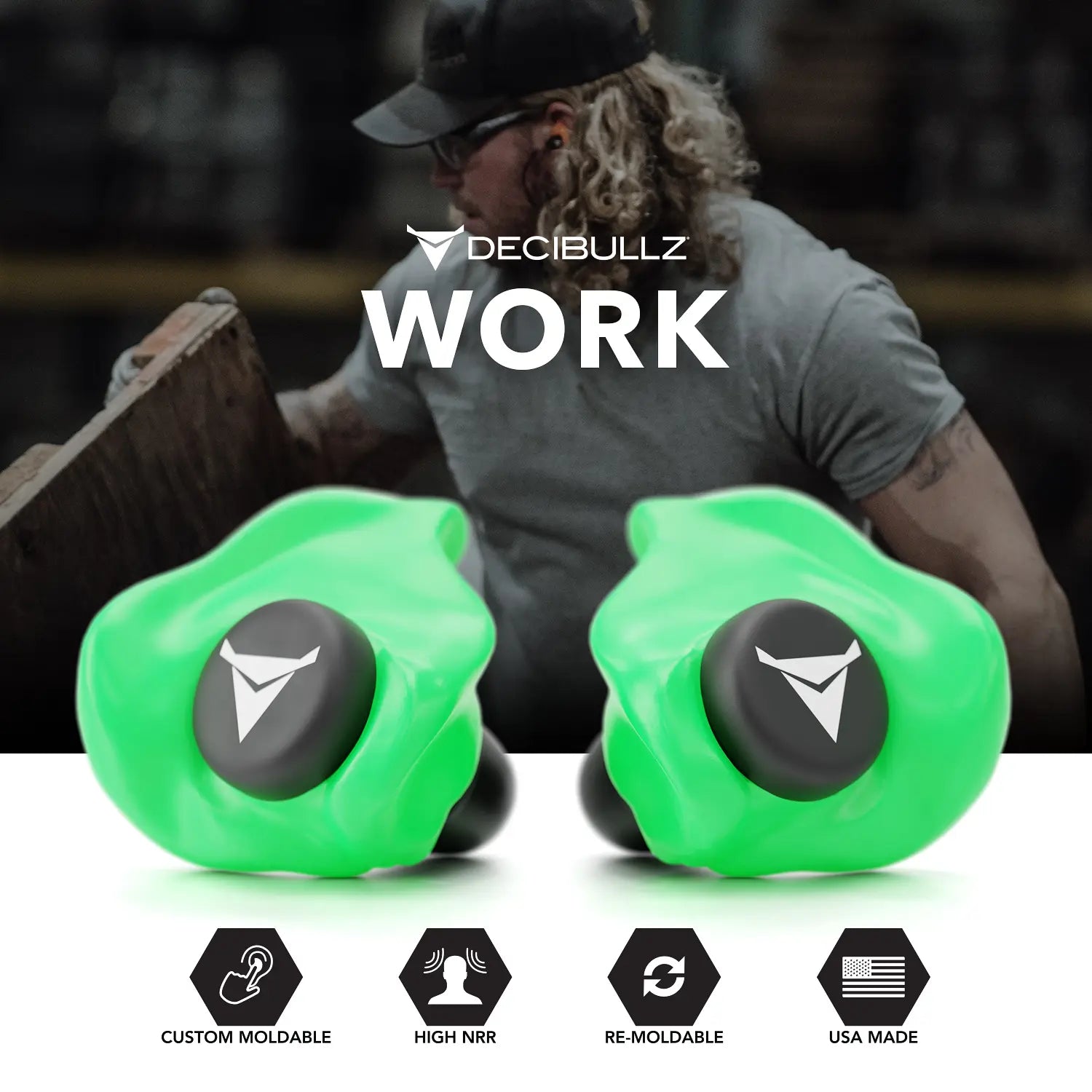 Decibullz Custom Molded Earplugs 31dB NRR