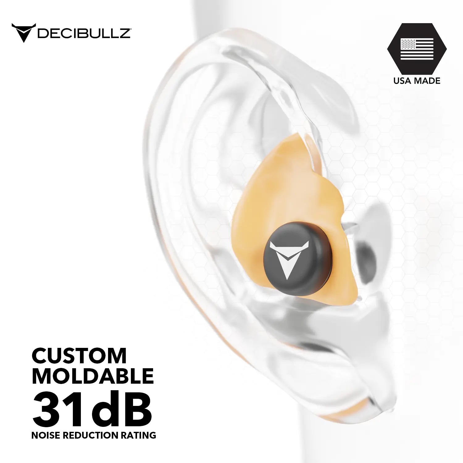Decibullz Custom Molded Earplugs 31dB NRR