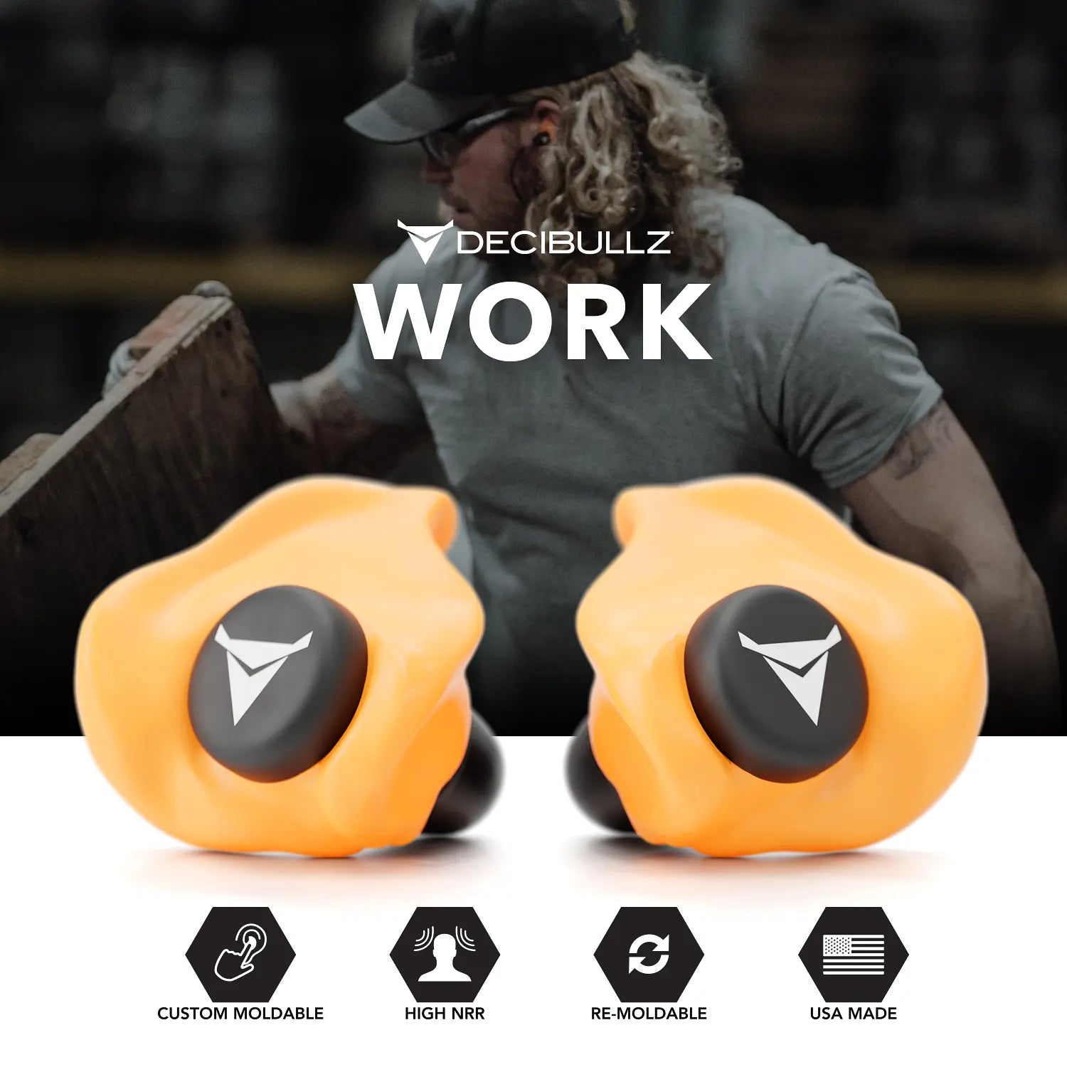 Decibullz Custom Molded Earplugs 31dB NRR