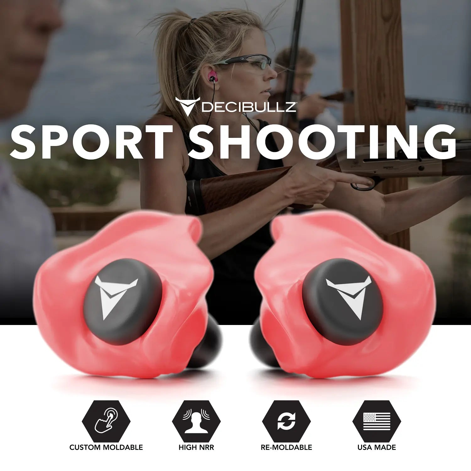Decibullz Custom Molded Earplugs 31dB NRR