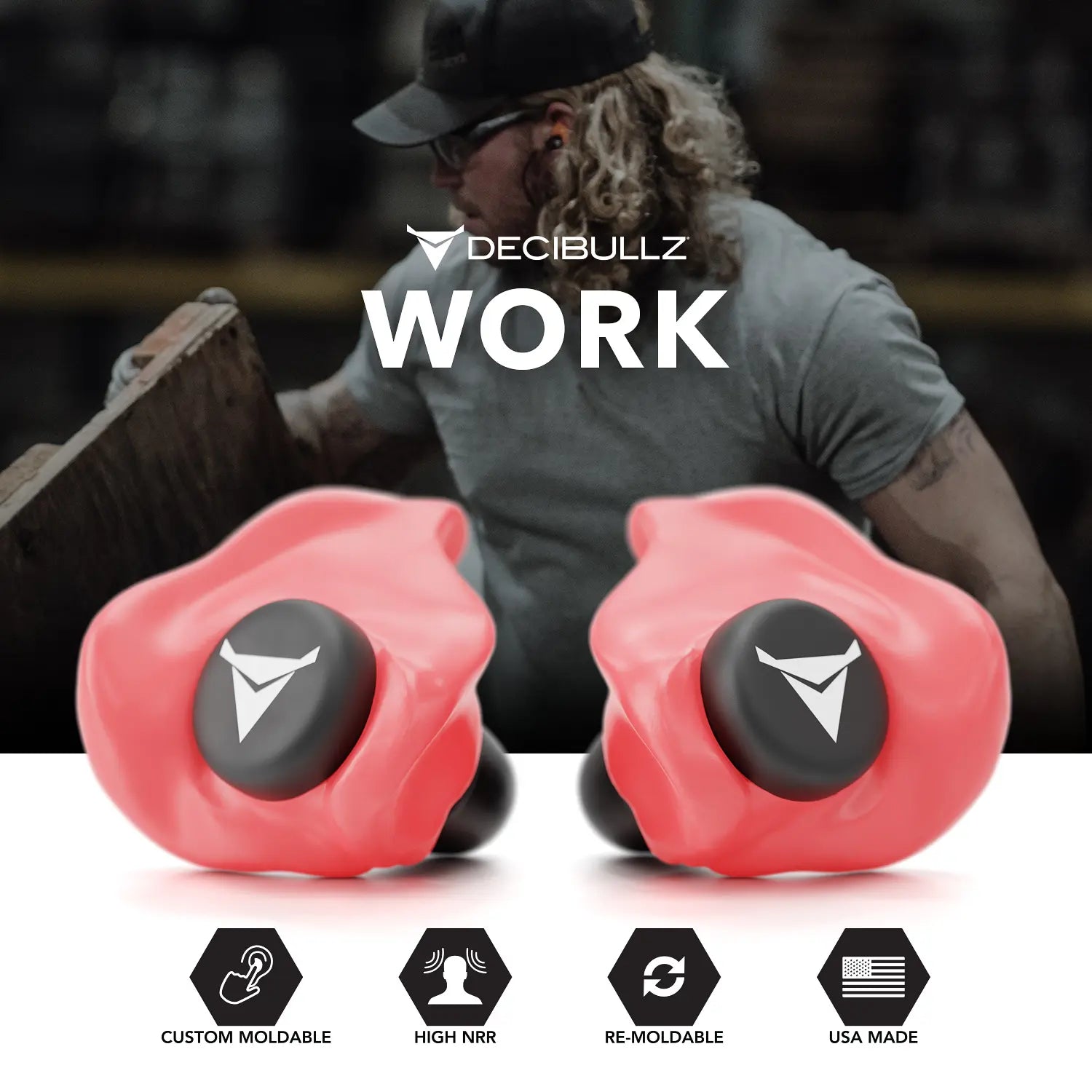 Decibullz Custom Molded Earplugs 31dB NRR