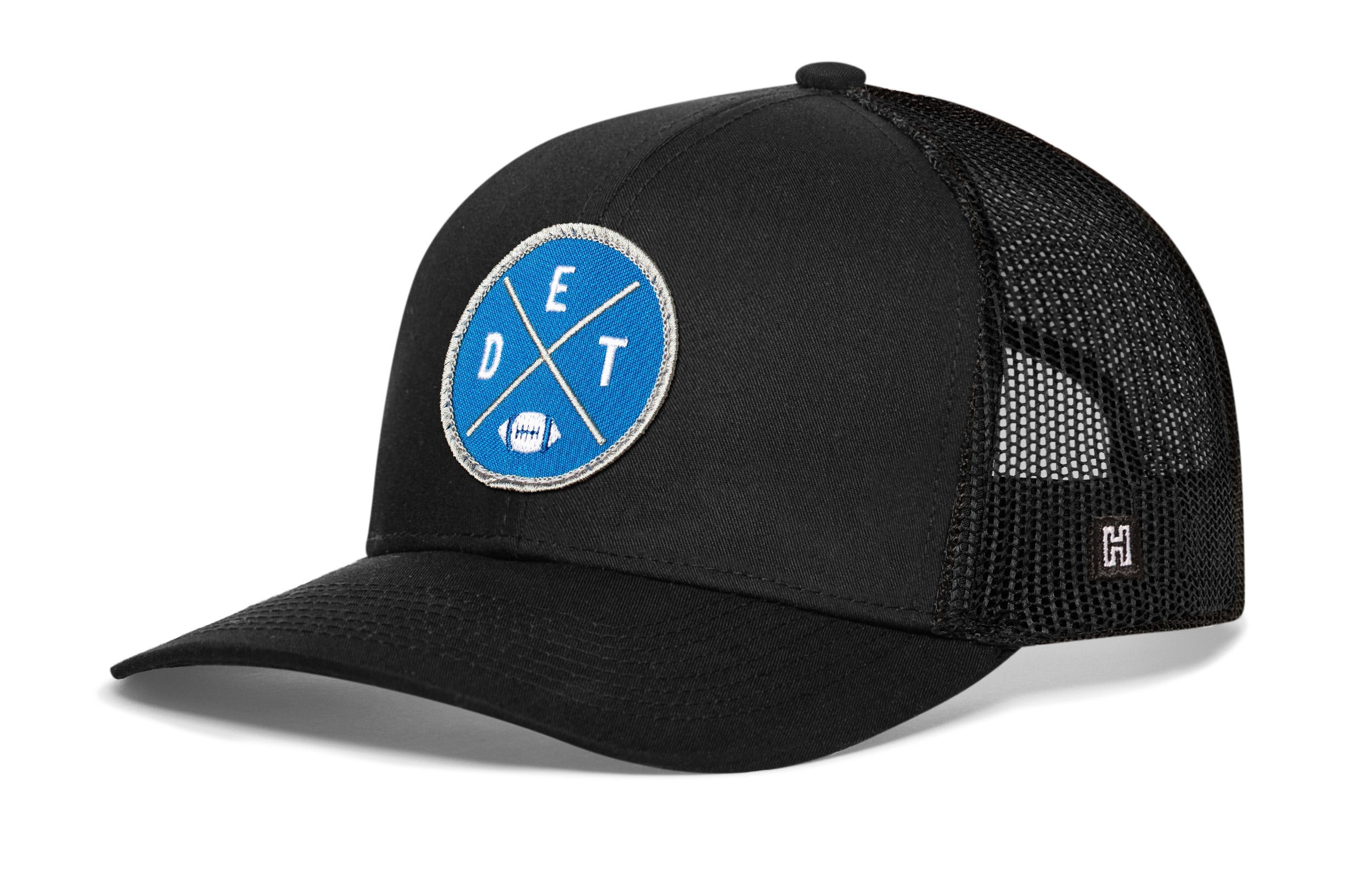 Detroit Football Trucker Hat  |  Light Blue DET X Snapback