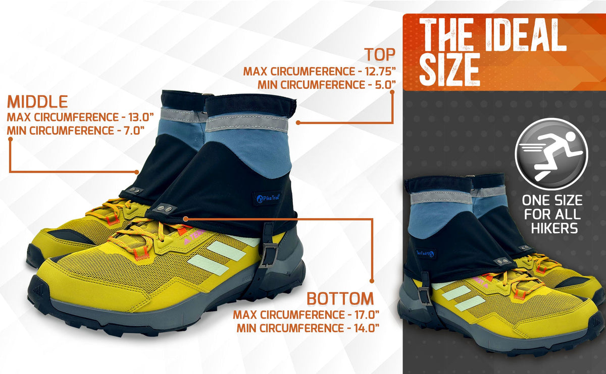 Pike Trail Low Cut Running Thru-Hiker Gaiters – Lightweight, Breathable Trail Running & Hiking Protection