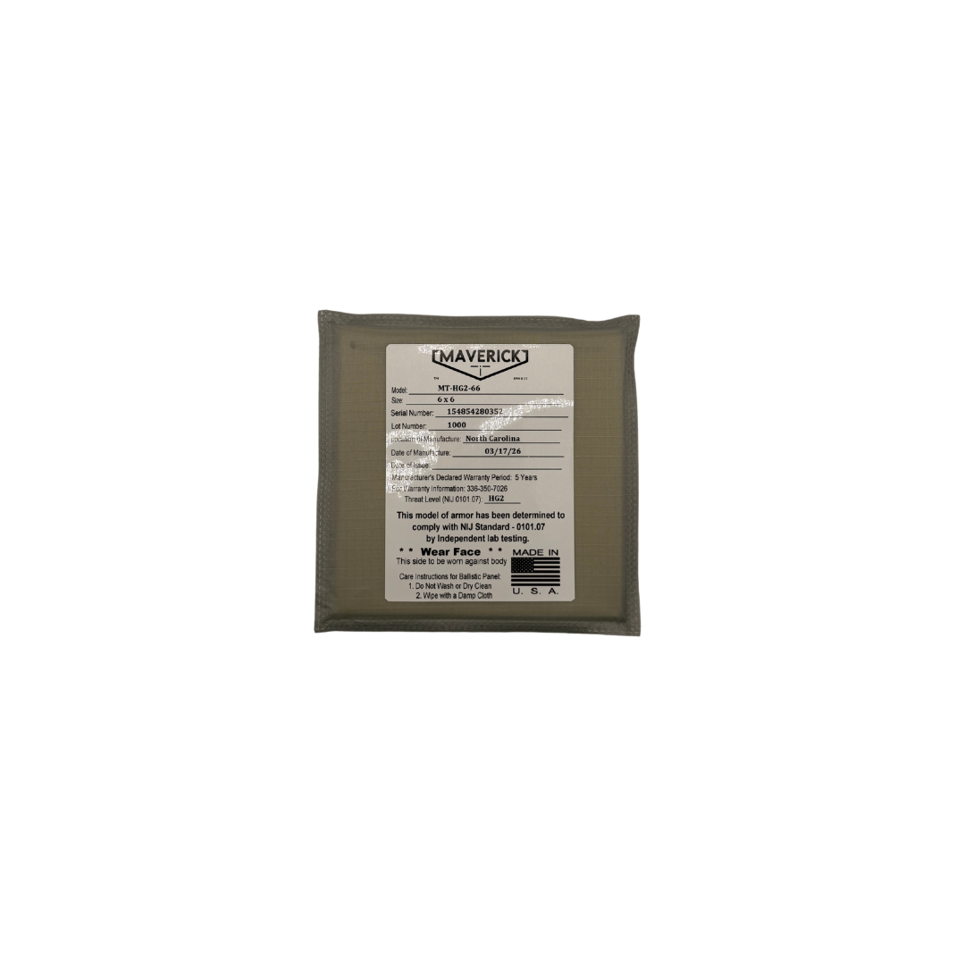 Maverick Tactical HG2 6x6 Soft Armor Panel