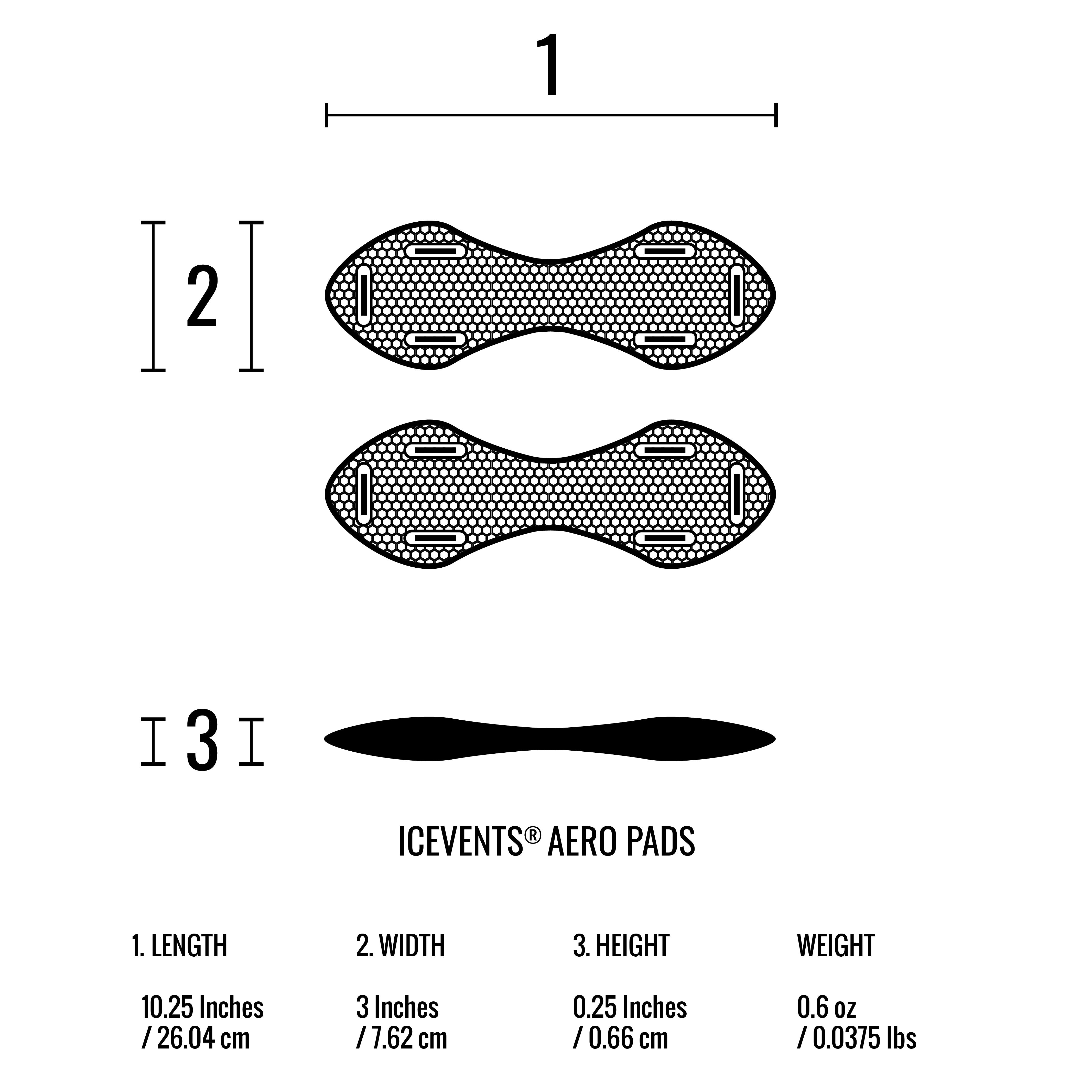 ICEVENTS® Plate Carrier Shoulder Pads - Aero [Minimalist/Lighter Loads] (PowerMesh backing)