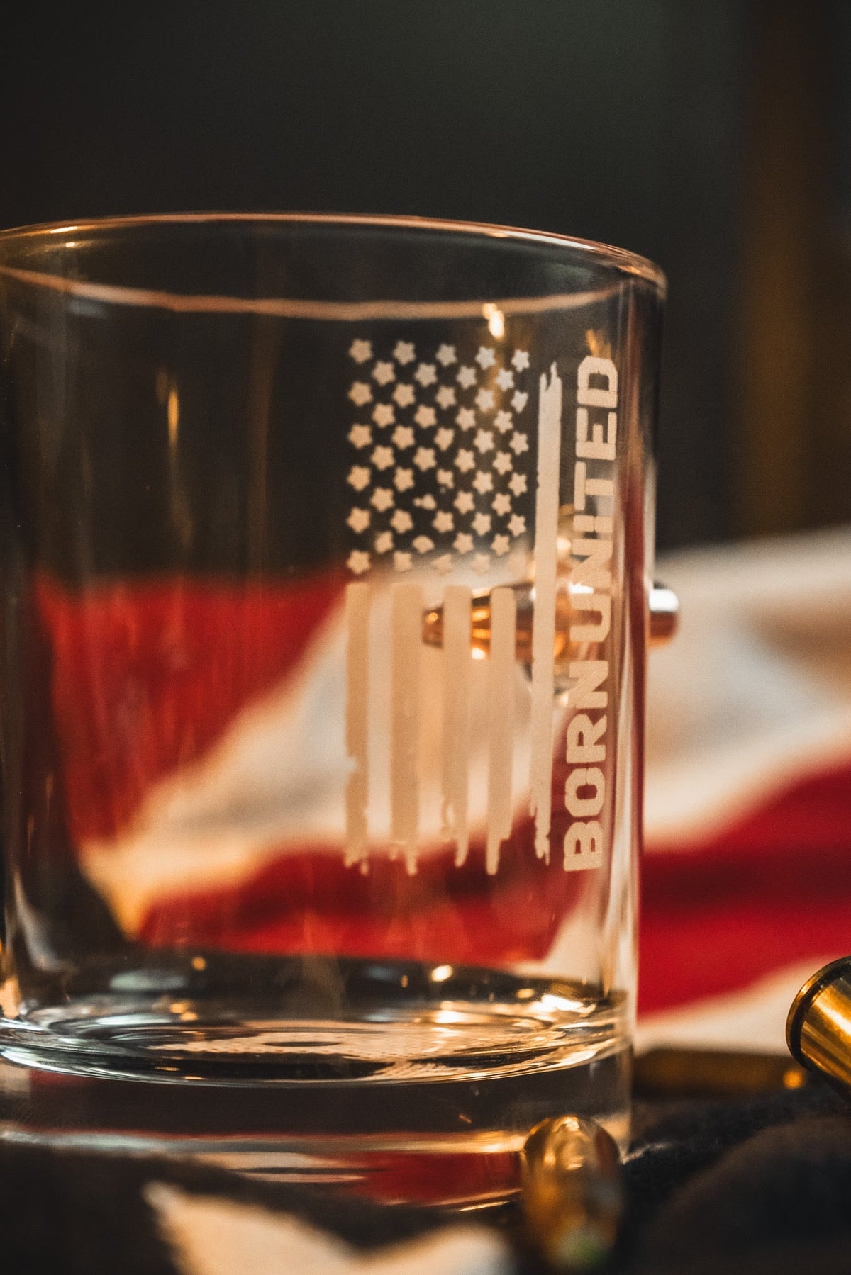 Born United Bullet Whiskey Glass