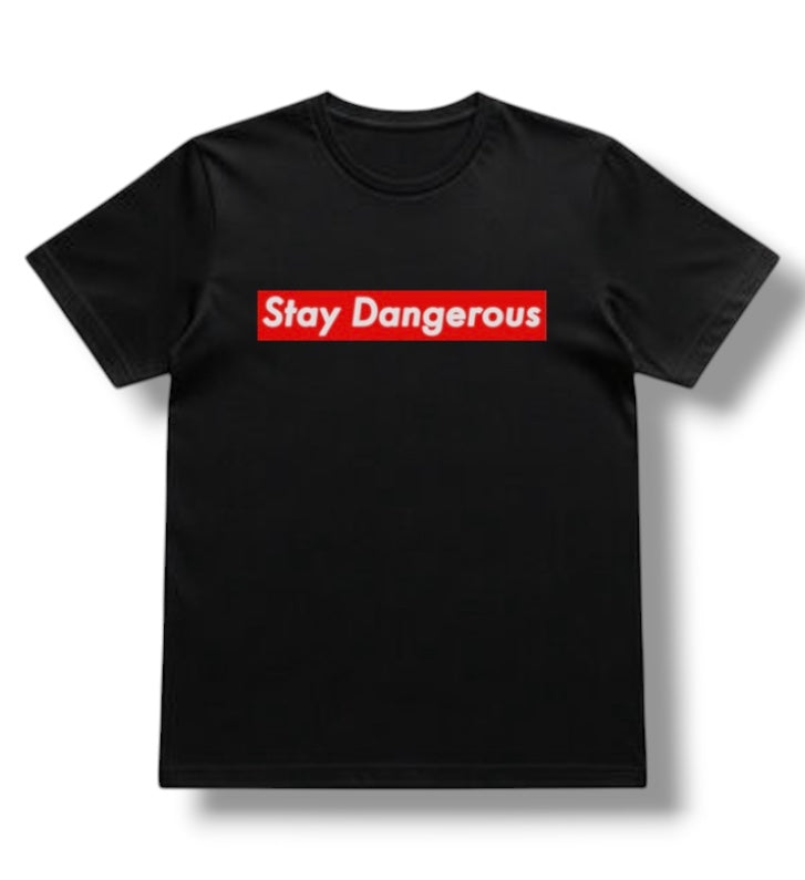 DIRECT ACTION APPAREL STAY DANGEROUS TEE (BLACK)