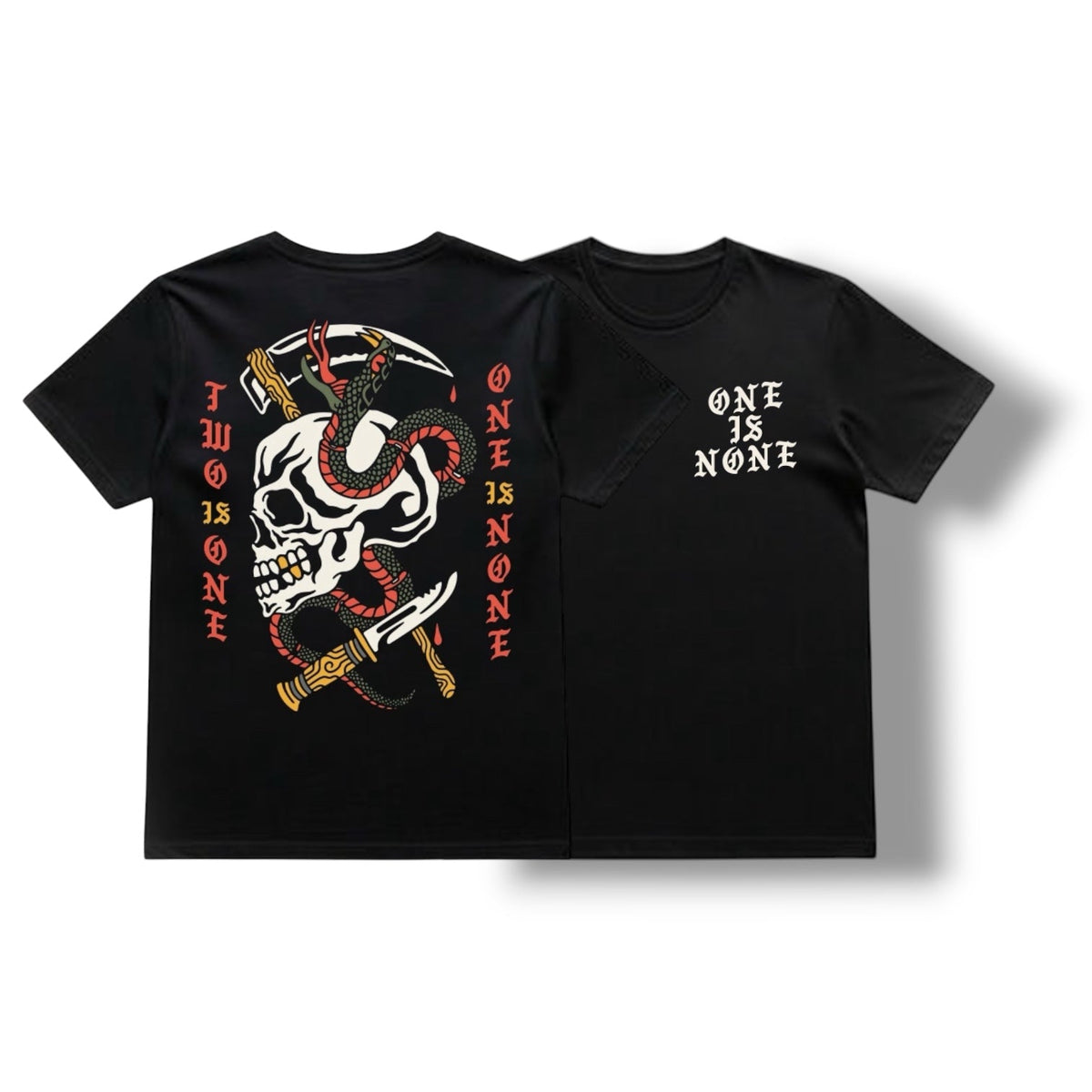 DIRECT ACTION APPAREL ONE IS NONE TEE (BLACK FULL COLOR)