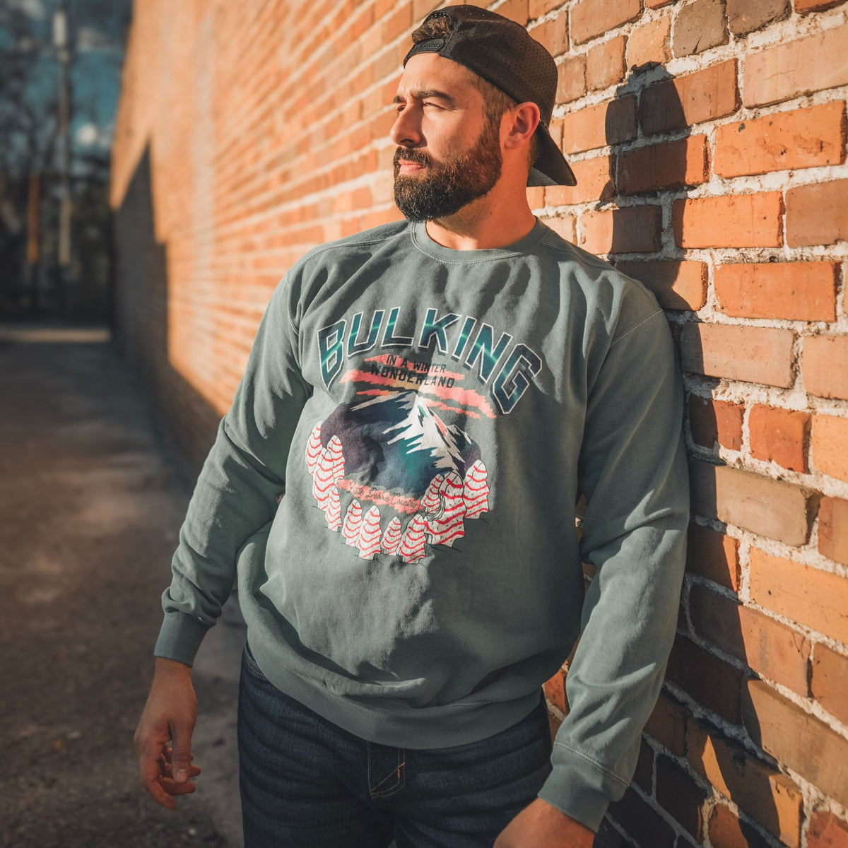 Bulking in a Winter Wonderland - Premium Crewneck