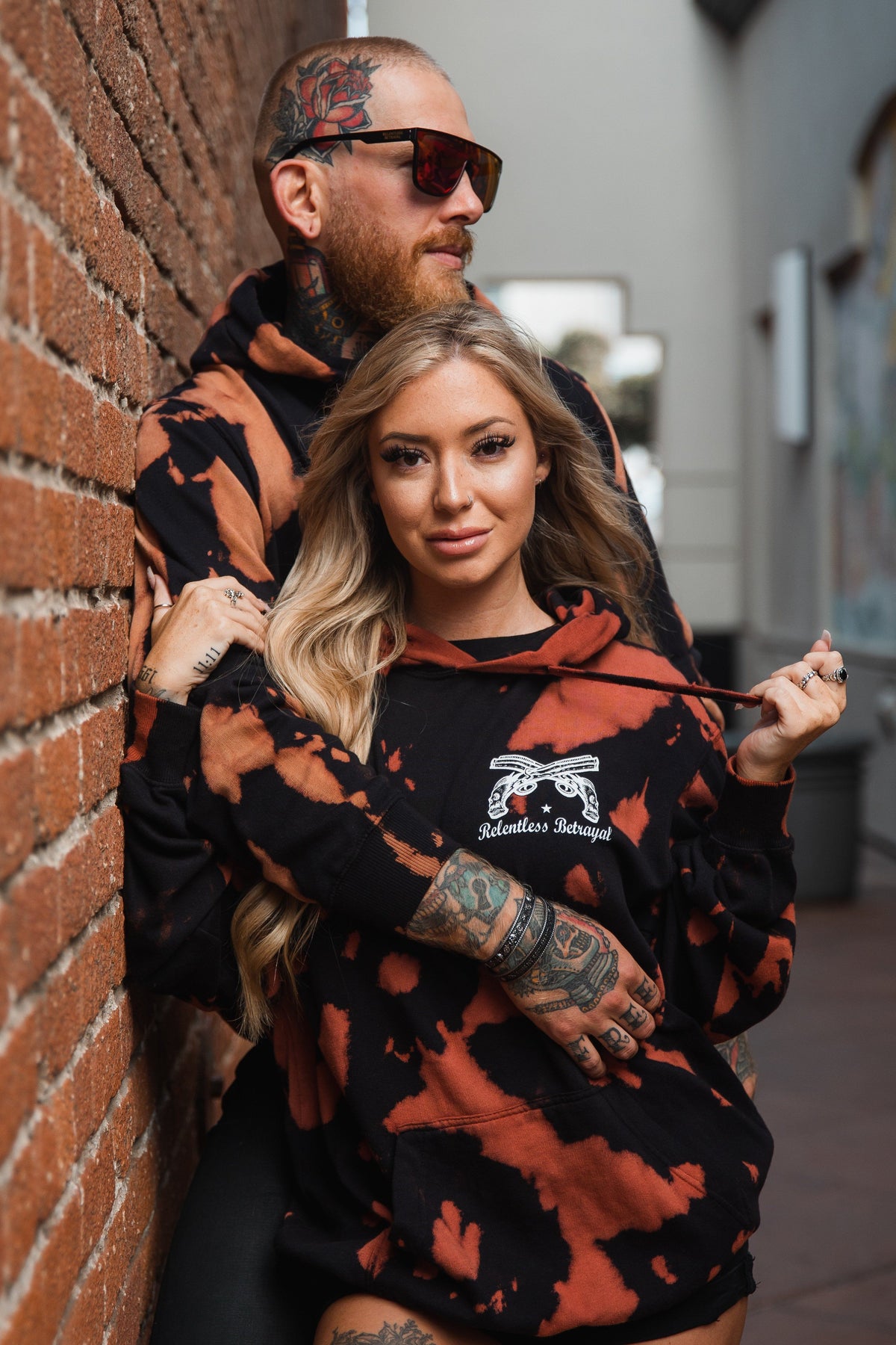 Relentless Betrayal No Prey, No Pay Bleach Wash Hoodie