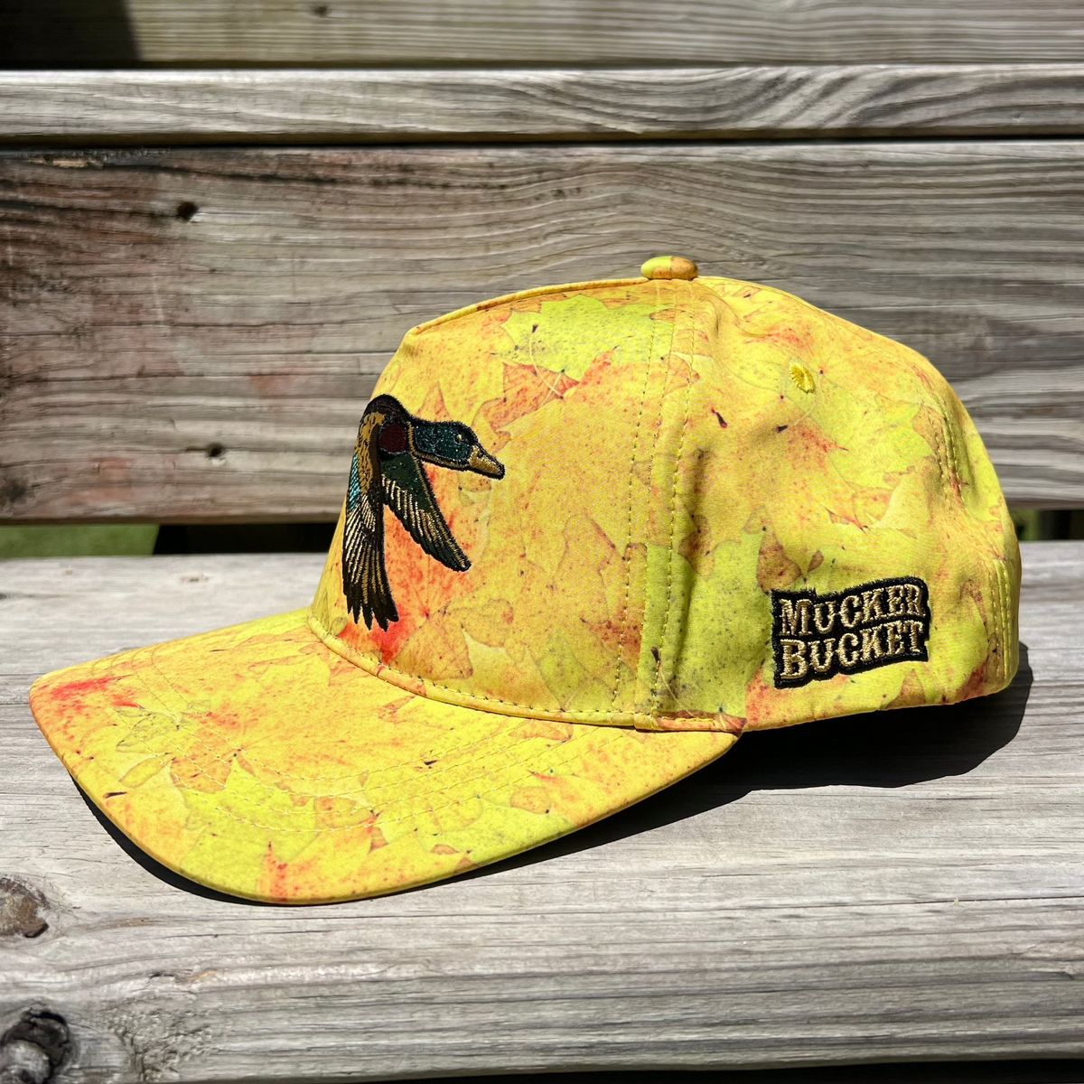 Golden Leaf Camo Duck Bucket