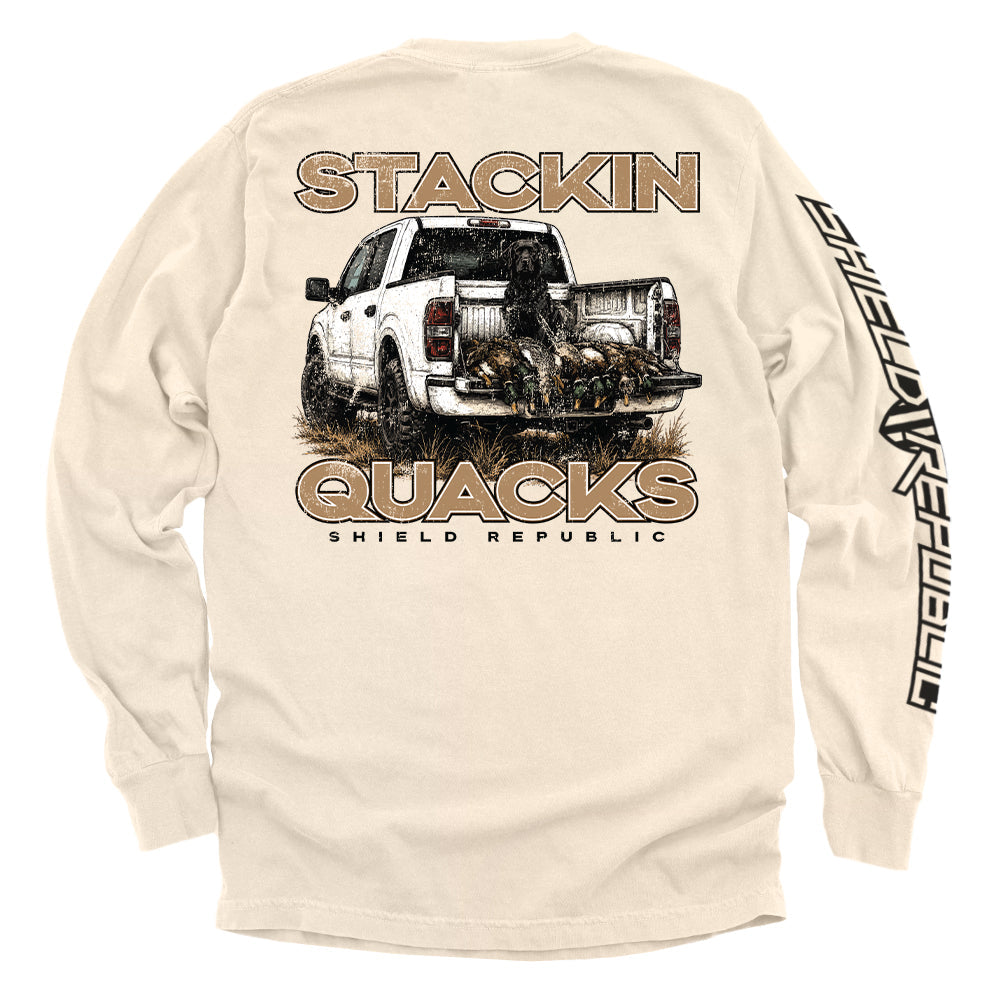 Shield Republic Stackin Quacks | Duck Hunting Graphic T-Shirt & Outdoor Apparel