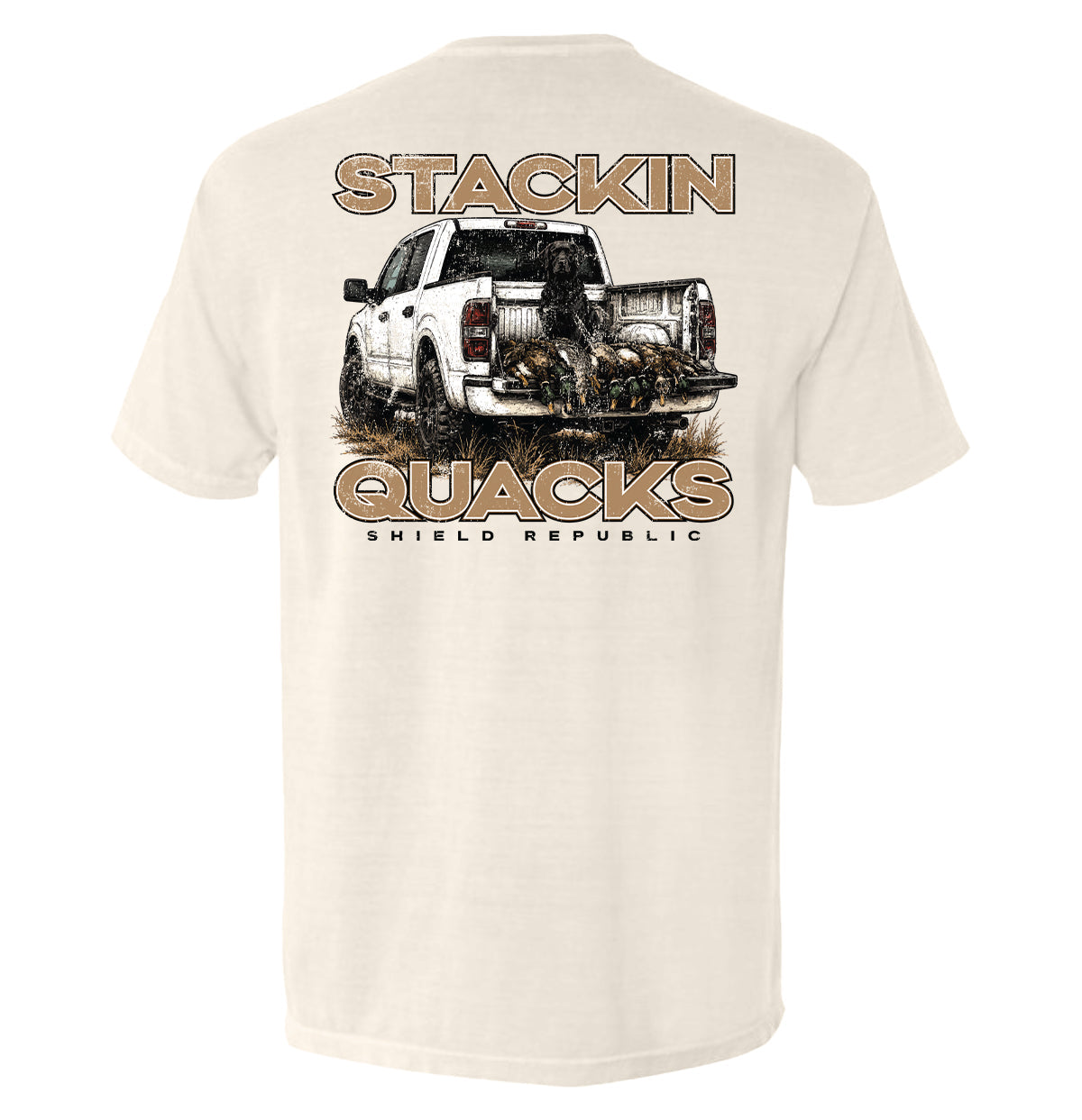 Shield Republic Stackin Quacks | Duck Hunting Graphic T-Shirt & Outdoor Apparel