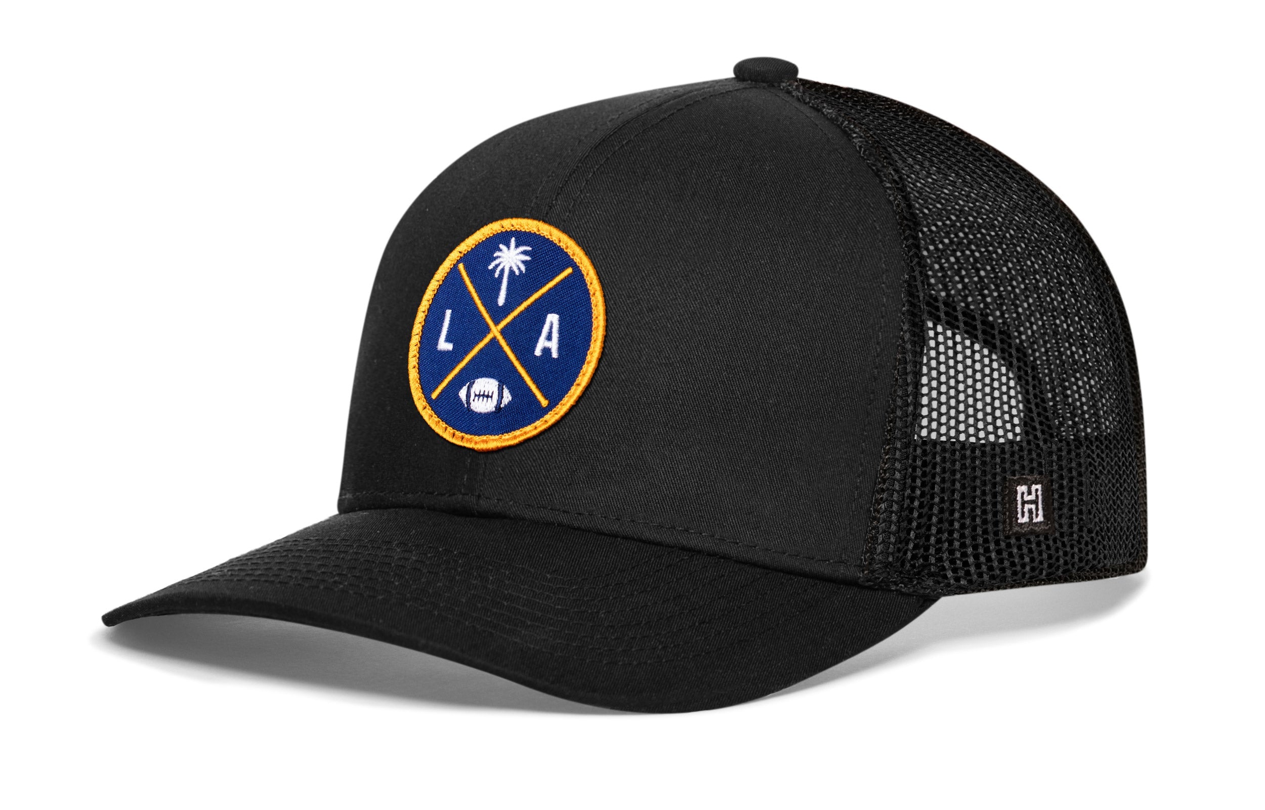 Los Angeles Football Trucker Hat  |  Dark Blue LA X Snapback