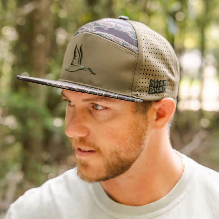 Mucker Bucket Flock King Tiger Stripe Camo Bucket Hat