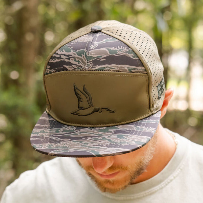 Mucker Bucket Flock King Tiger Stripe Camo Bucket Hat