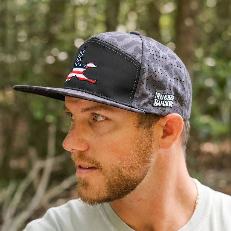 Mucker Bucket 'Merica Duck Blackout Duck Camo Bucket Hat